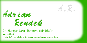 adrian rendek business card